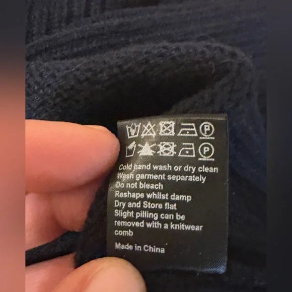 ME + EM Merino + Cashmere Curved Hem High Neck Sweater - Small - Picture 8 of 10